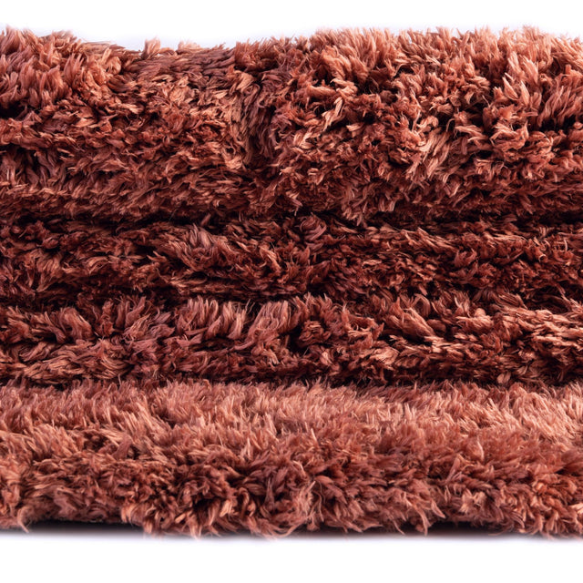 Vintage Rose 8' x 8' Infinity Shag Square Area Rug Thick Soft Touch Fluffy & Plush Shaggy Pile 100% Polypropylene With Jute Backing Solid Color Minimalist Carpet for Sale at Rug Engine