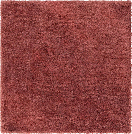 Vintage Rose 8' x 8' Infinity Shag Square Area Rug Thick Soft Touch Fluffy & Plush Shaggy Pile 100% Polypropylene With Jute Backing Solid Color Minimalist Carpet for Sale at Rug Engine