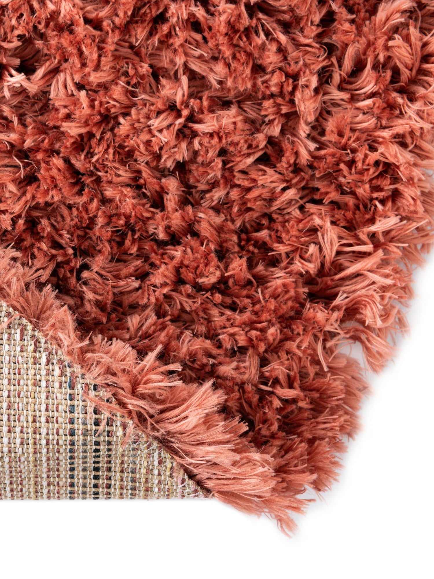 Vintage Rose 6' 1 x 6' 1 Infinity Shag Round Area Rug Thick Soft Touch Fluffy & Plush Shaggy Pile 100% Polypropylene With Jute Backing Solid Color Minimalist Carpet for Sale at Rug Engine