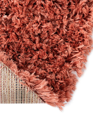 Vintage Rose 6' 1 x 6' 1 Infinity Shag Round Area Rug Thick Soft Touch Fluffy & Plush Shaggy Pile 100% Polypropylene With Jute Backing Solid Color Minimalist Carpet for Sale at Rug Engine