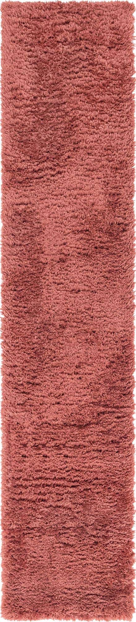 Vintage Rose 2' 7 x 13' 1 Infinity Shag Runner Area Rug Thick Soft Touch Fluffy & Plush Shaggy Pile 100% Polypropylene With Jute Backing Solid Color Minimalist Carpet for Sale at Rug Engine