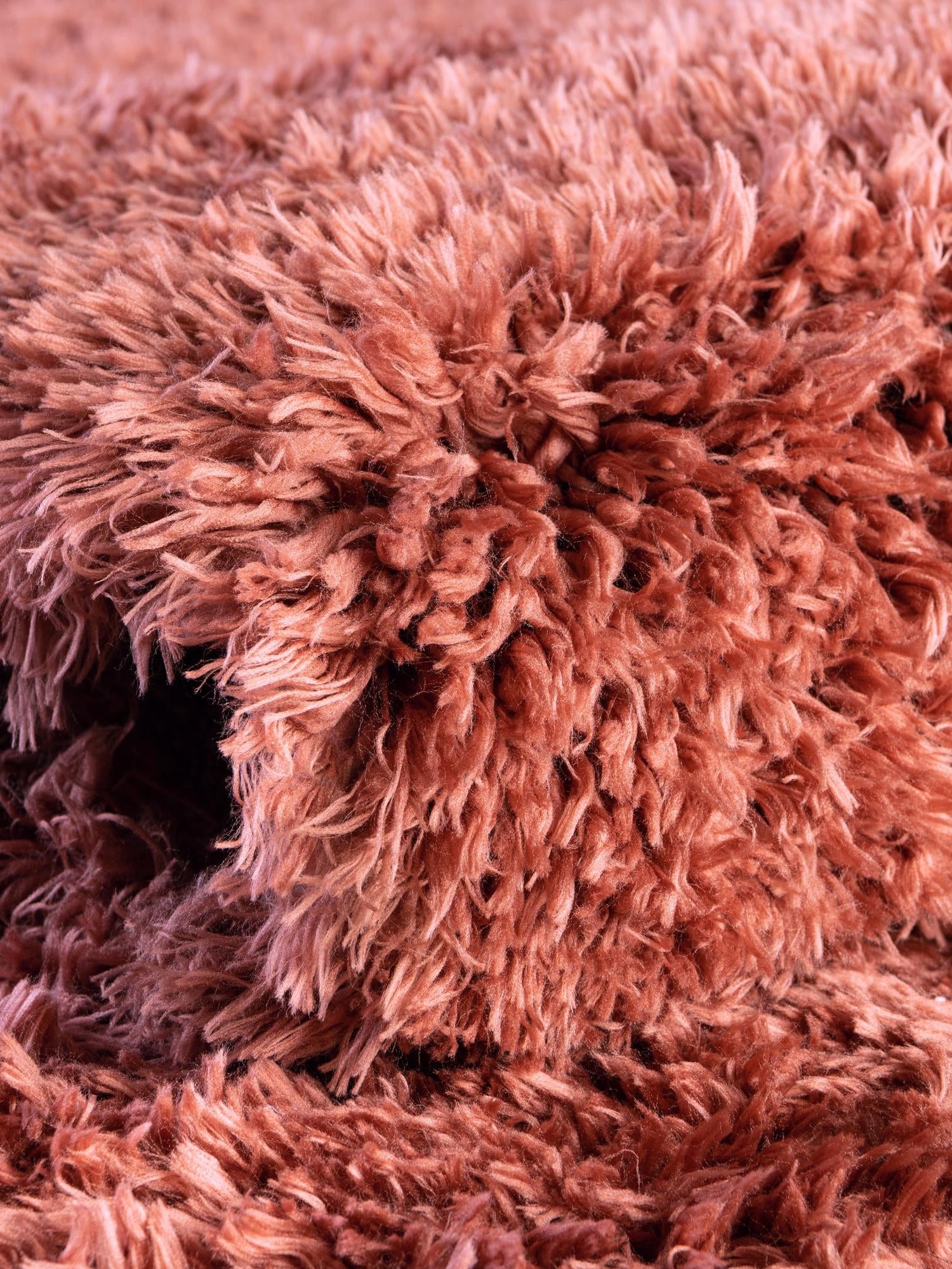 Vintage Rose 2' x 6' 5 Infinity Shag Runner Area Rug Thick Soft Touch Fluffy & Plush Shaggy Pile 100% Polypropylene With Jute Backing Solid Color Minimalist Carpet for Sale at Rug Engine