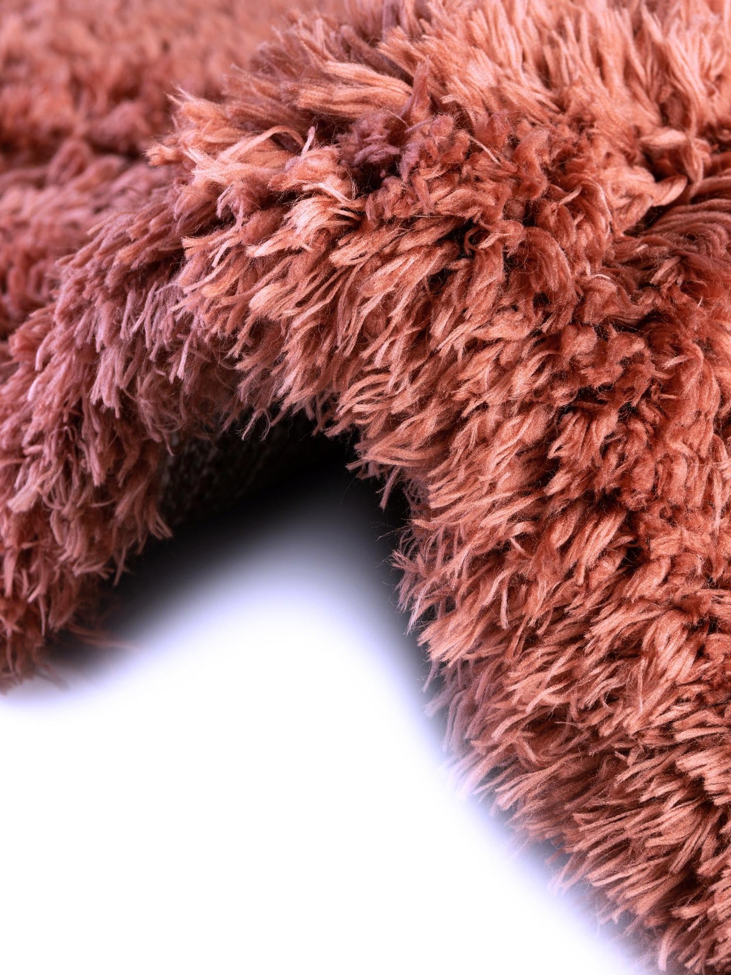 Vintage Rose 2' 7 x 10' Infinity Shag Runner Area Rug Thick Soft Touch Fluffy & Plush Shaggy Pile 100% Polypropylene With Jute Backing Solid Color Minimalist Carpet for Sale at Rug Engine