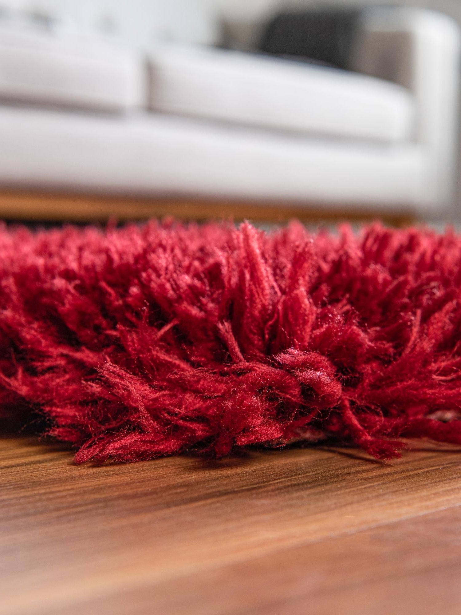 Merlot 3' 3 x 5' 3 Infinity Shag Rectangle Area Rug Thick Soft Touch Fluffy & Plush Shaggy Pile 100% Polypropylene With Jute Backing Solid Color Minimalist Carpet for Sale at Rug Engine