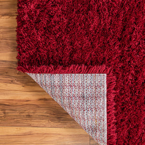 Merlot 3' 3 x 5' 3 Infinity Shag Rectangle Area Rug Thick Soft Touch Fluffy & Plush Shaggy Pile 100% Polypropylene With Jute Backing Solid Color Minimalist Carpet for Sale at Rug Engine