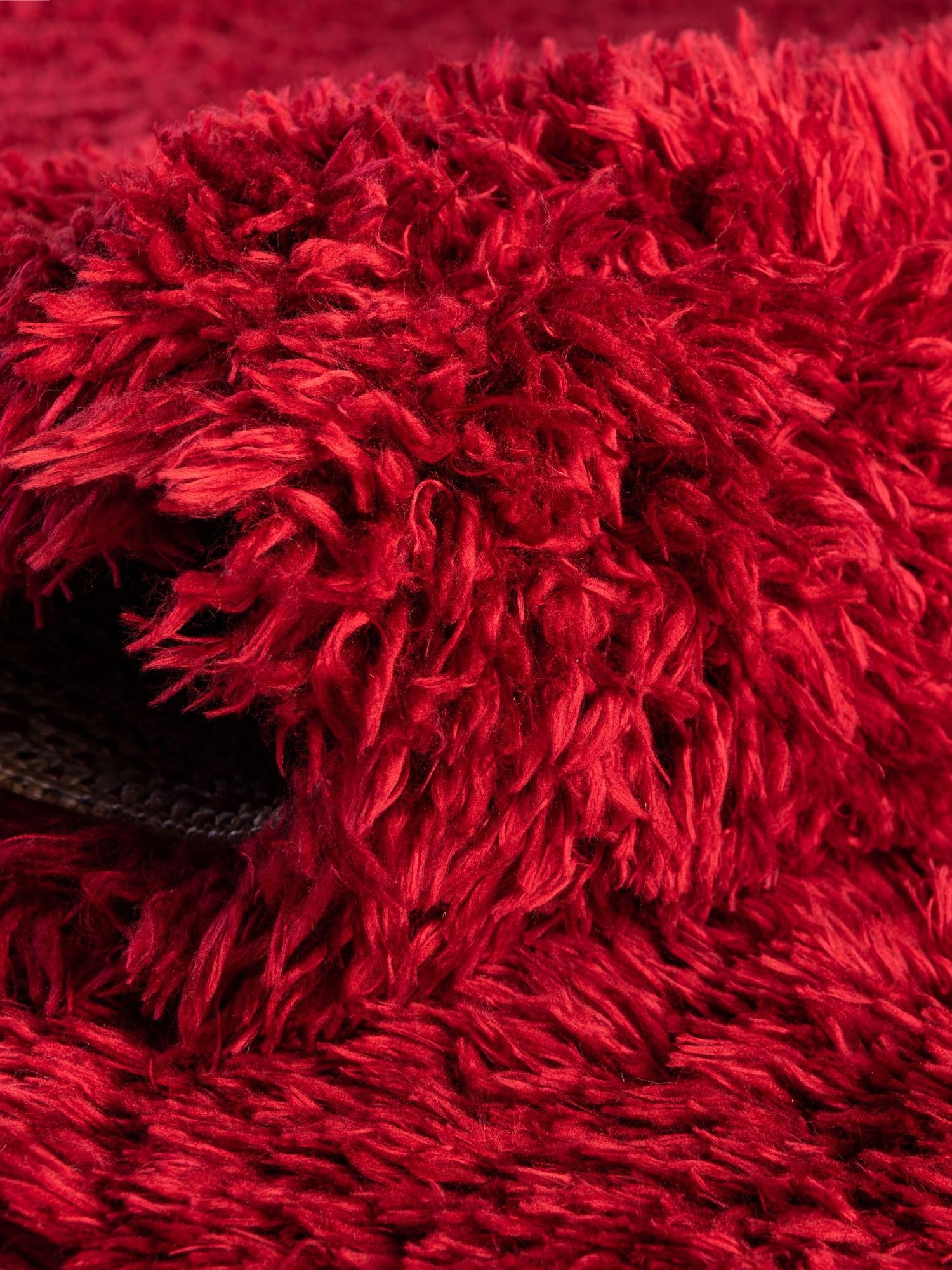 Merlot 7' 1 x 10' Infinity Shag Rectangle Area Rug Thick Soft Touch Fluffy & Plush Shaggy Pile 100% Polypropylene With Jute Backing Solid Color Minimalist Carpet for Sale at Rug Engine