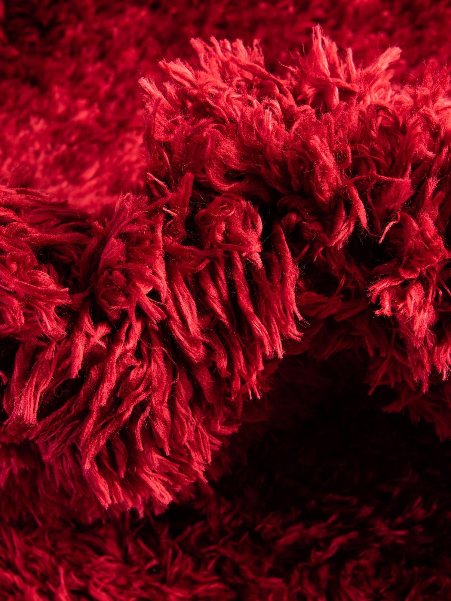 Merlot 2' x 3' Infinity Shag Rectangle Area Rug Thick Soft Touch Fluffy & Plush Shaggy Pile 100% Polypropylene With Jute Backing Solid Color Minimalist Carpet for Sale at Rug Engine