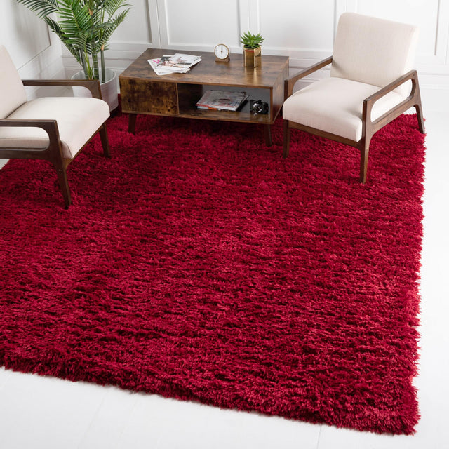 Merlot 8' x 8' Infinity Shag Square Area Rug Thick Soft Touch Fluffy & Plush Shaggy Pile 100% Polypropylene With Jute Backing Solid Color Minimalist Carpet for Sale at Rug Engine