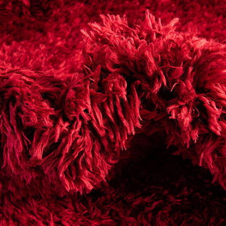 Merlot 8' x 8' Infinity Shag Square Area Rug Thick Soft Touch Fluffy & Plush Shaggy Pile 100% Polypropylene With Jute Backing Solid Color Minimalist Carpet for Sale at Rug Engine
