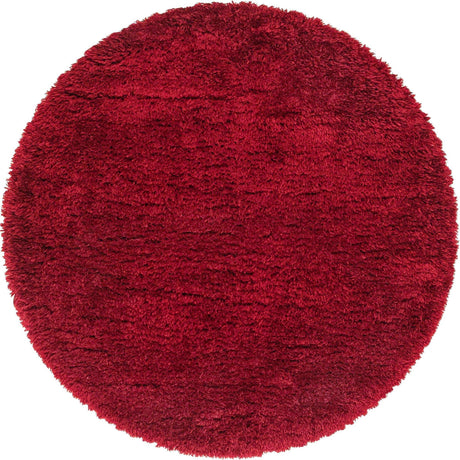 Merlot 8' x 8' Infinity Shag Round Area Rug Thick Soft Touch Fluffy & Plush Shaggy Pile 100% Polypropylene With Jute Backing Solid Color Minimalist Carpet for Sale at Rug Engine