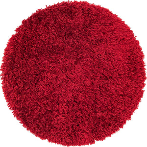 Merlot 3' 3 x 3' 3 Infinity Shag Round Area Rug Thick Soft Touch Fluffy & Plush Shaggy Pile 100% Polypropylene With Jute Backing Solid Color Minimalist Carpet for Sale at Rug Engine
