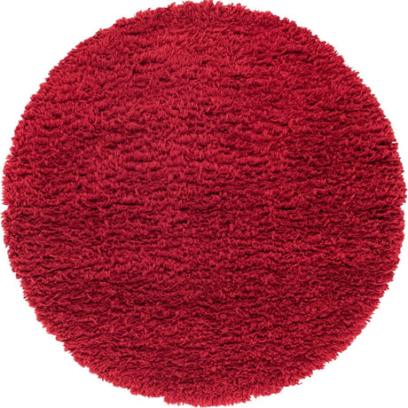 Merlot 4' 1 x 4' 1 Infinity Shag Round Area Rug Thick Soft Touch Fluffy & Plush Shaggy Pile 100% Polypropylene With Jute Backing Solid Color Minimalist Carpet for Sale at Rug Engine