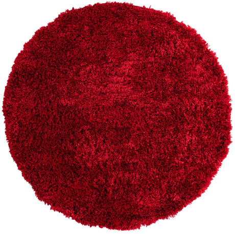 Merlot 6' 7 x 6' 7 Infinity Shag Round Area Rug Thick Soft Touch Fluffy & Plush Shaggy Pile 100% Polypropylene With Jute Backing Solid Color Minimalist Carpet for Sale at Rug Engine