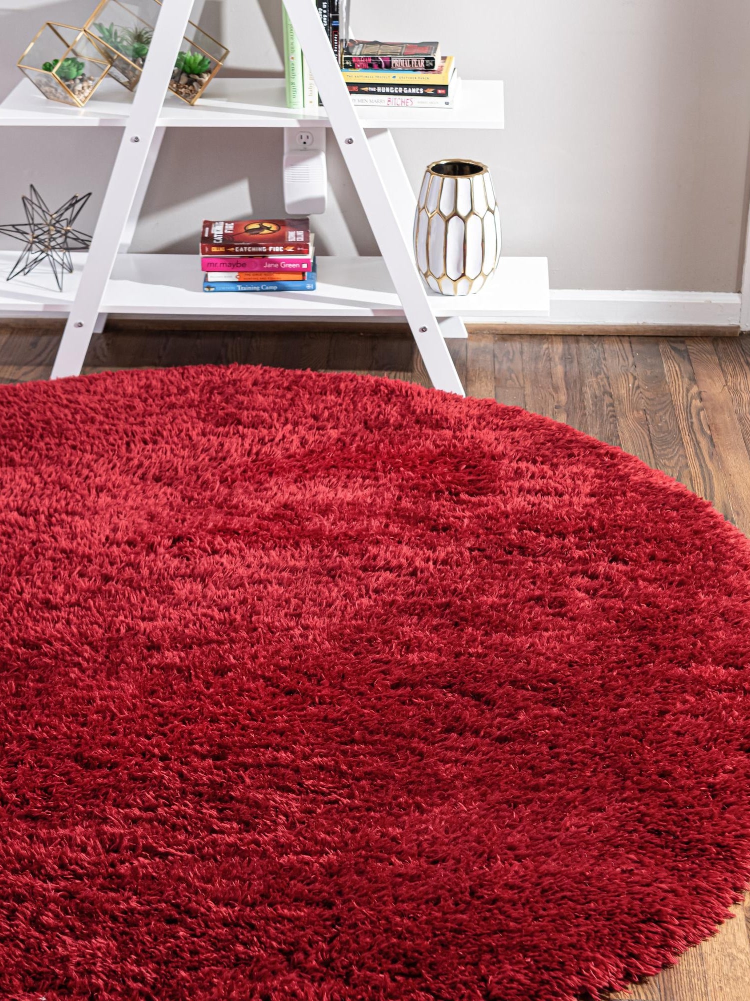Merlot 3' 3 x 3' 3 Infinity Shag Round Area Rug Thick Soft Touch Fluffy & Plush Shaggy Pile 100% Polypropylene With Jute Backing Solid Color Minimalist Carpet for Sale at Rug Engine