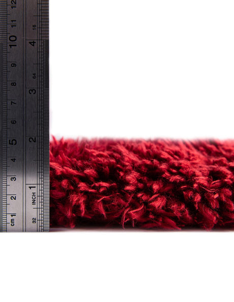 Merlot 4' 1 x 4' 1 Infinity Shag Round Area Rug Thick Soft Touch Fluffy & Plush Shaggy Pile 100% Polypropylene With Jute Backing Solid Color Minimalist Carpet for Sale at Rug Engine