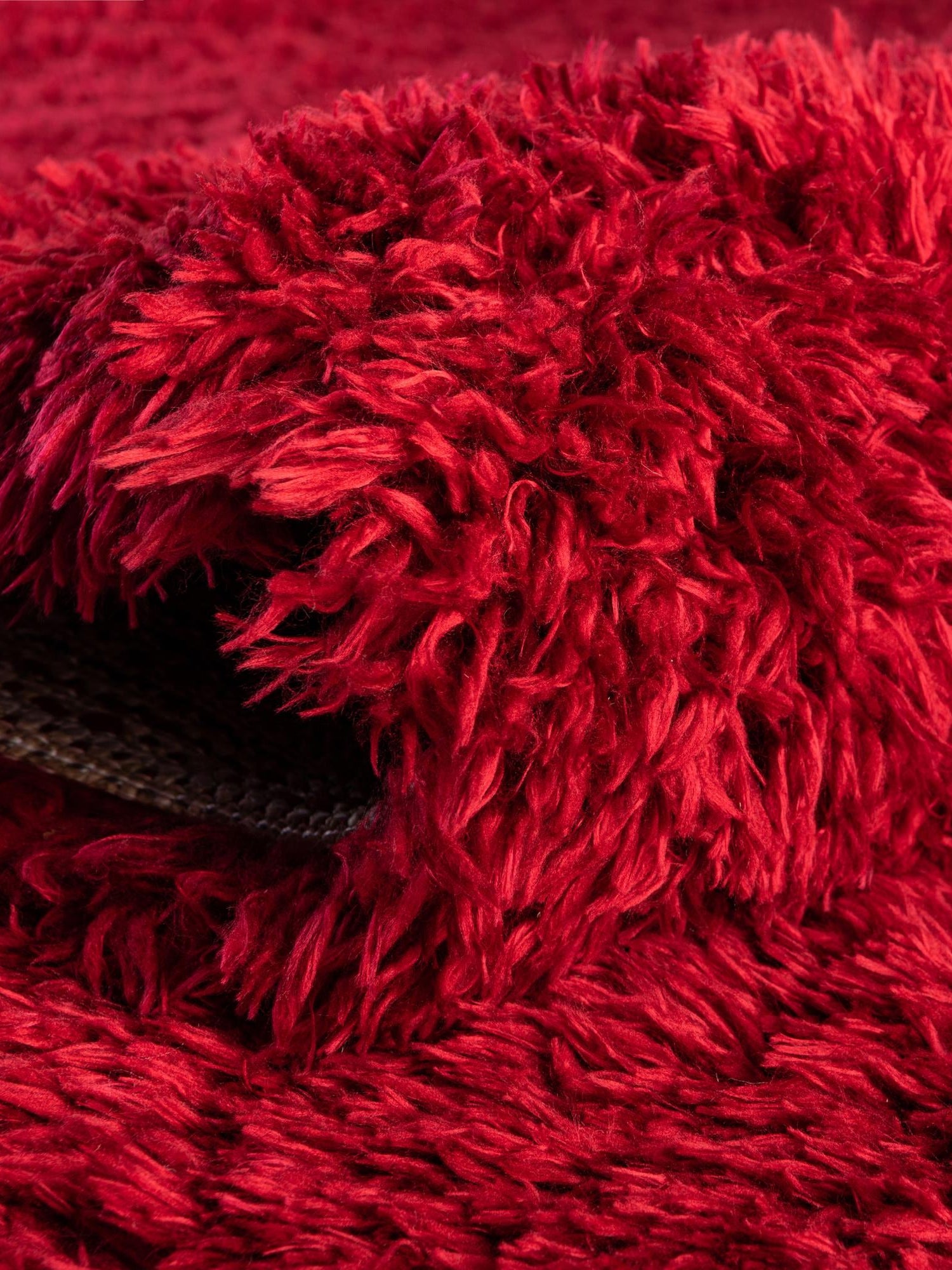 Merlot 3' 3 x 3' 3 Infinity Shag Round Area Rug Thick Soft Touch Fluffy & Plush Shaggy Pile 100% Polypropylene With Jute Backing Solid Color Minimalist Carpet for Sale at Rug Engine