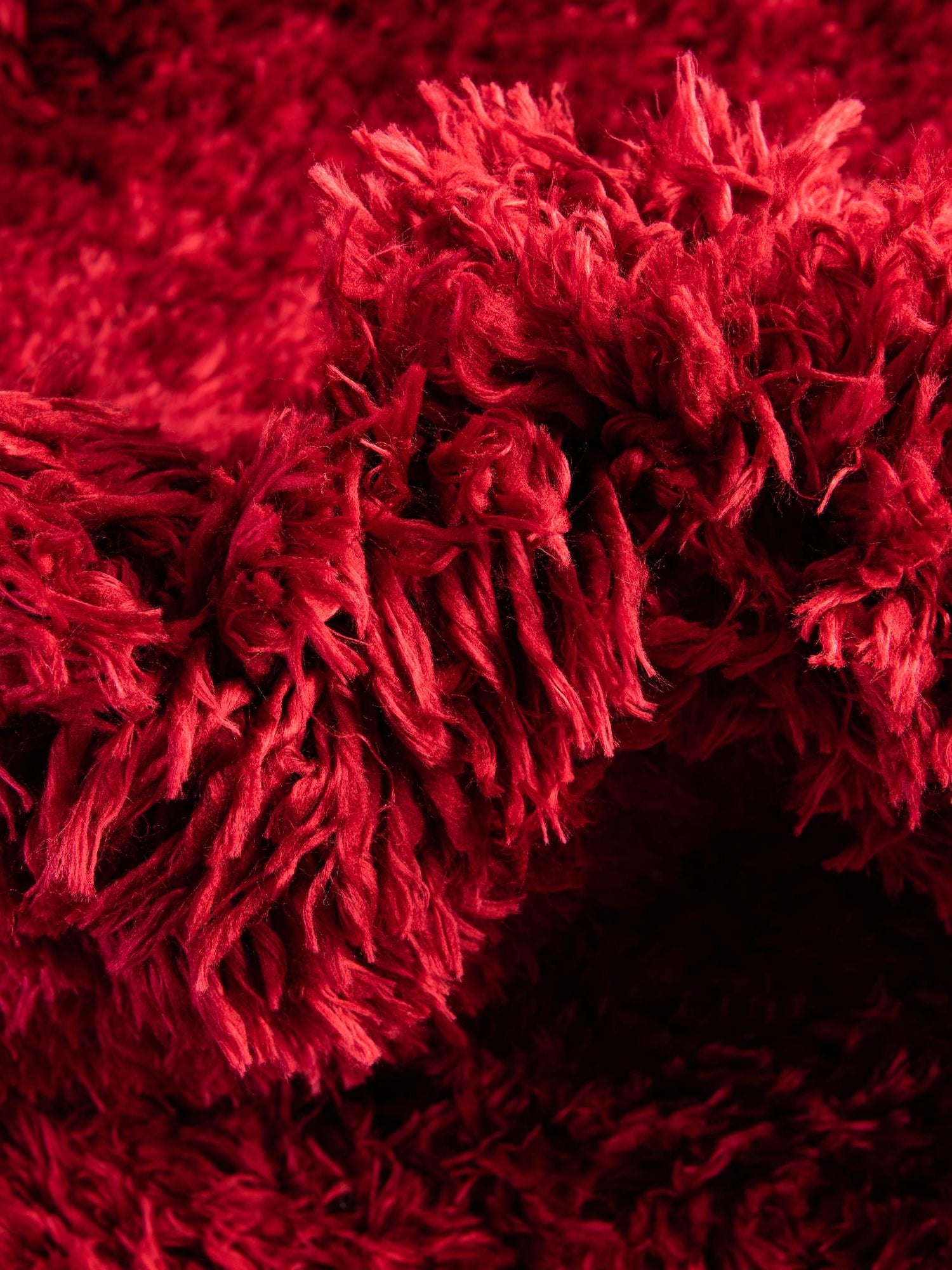 Merlot 5' 1 x 5' 1 Infinity Shag Round Area Rug Thick Soft Touch Fluffy & Plush Shaggy Pile 100% Polypropylene With Jute Backing Solid Color Minimalist Carpet for Sale at Rug Engine