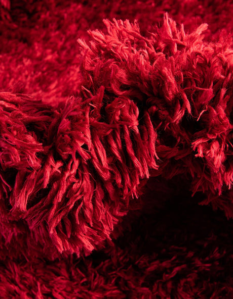 Merlot 8' x 8' Infinity Shag Round Area Rug Thick Soft Touch Fluffy & Plush Shaggy Pile 100% Polypropylene With Jute Backing Solid Color Minimalist Carpet for Sale at Rug Engine