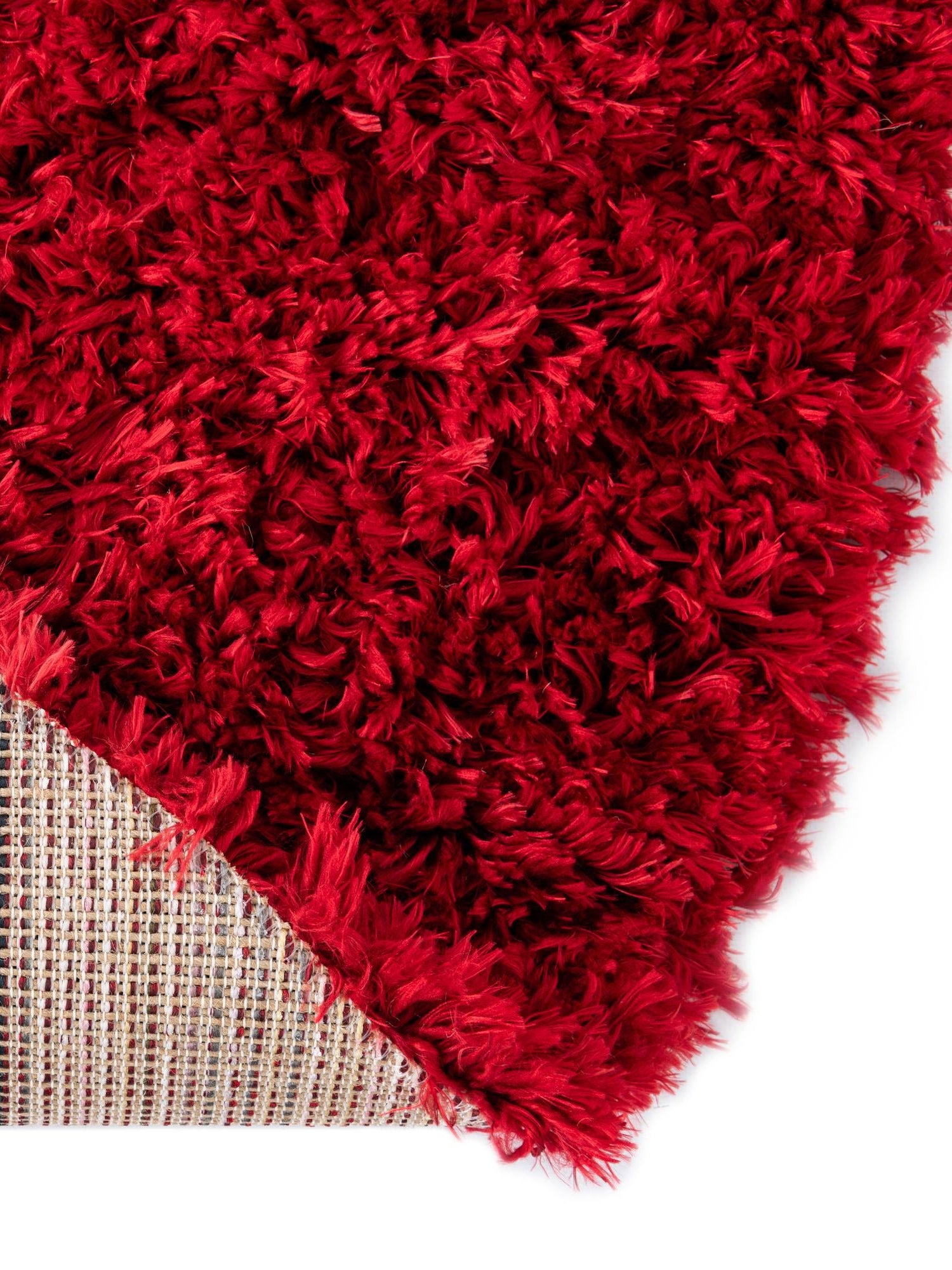 Merlot 6' 7 x 6' 7 Infinity Shag Round Area Rug Thick Soft Touch Fluffy & Plush Shaggy Pile 100% Polypropylene With Jute Backing Solid Color Minimalist Carpet for Sale at Rug Engine