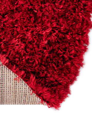 Merlot 6' 7 x 6' 7 Infinity Shag Round Area Rug Thick Soft Touch Fluffy & Plush Shaggy Pile 100% Polypropylene With Jute Backing Solid Color Minimalist Carpet for Sale at Rug Engine