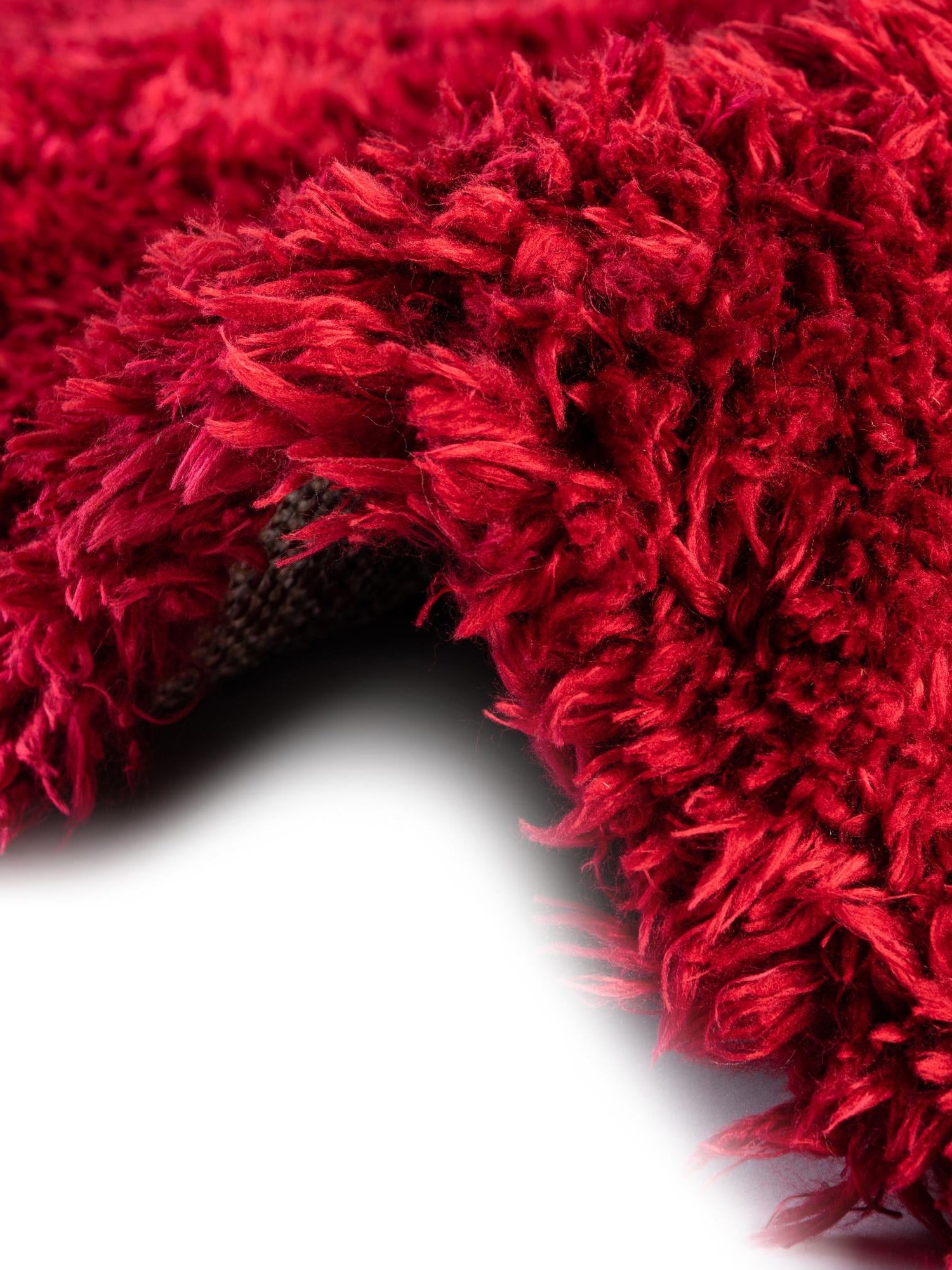 Merlot 6' 7 x 6' 7 Infinity Shag Round Area Rug Thick Soft Touch Fluffy & Plush Shaggy Pile 100% Polypropylene With Jute Backing Solid Color Minimalist Carpet for Sale at Rug Engine