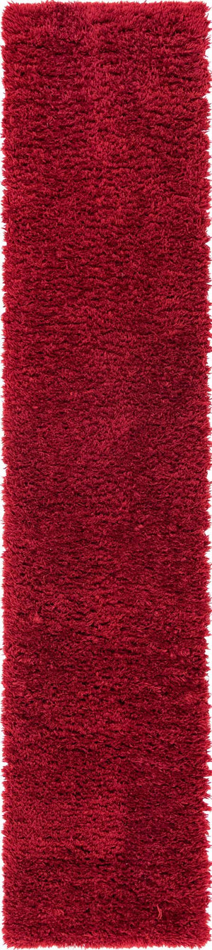 Merlot 2' 7 x 13' 1 Infinity Shag Runner Area Rug Thick Soft Touch Fluffy & Plush Shaggy Pile 100% Polypropylene With Jute Backing Solid Color Minimalist Carpet for Sale at Rug Engine