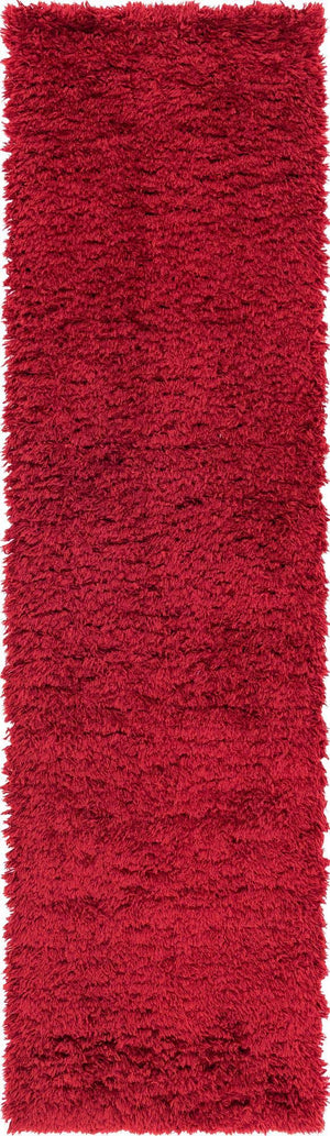 Merlot 2' 7 x 10' Infinity Shag Runner Area Rug Thick Soft Touch Fluffy & Plush Shaggy Pile 100% Polypropylene With Jute Backing Solid Color Minimalist Carpet for Sale at Rug Engine