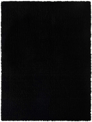 Onyx Black 10' x 13' 1 Infinity Shag Rectangle Area Rug Thick Soft Touch Fluffy & Plush Shaggy Pile 100% Polypropylene With Jute Backing Solid Color Minimalist Carpet for Sale at Rug Engine