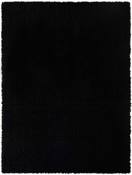 Onyx Black 10' x 13' 1 Infinity Shag Rectangle Area Rug Thick Soft Touch Fluffy & Plush Shaggy Pile 100% Polypropylene With Jute Backing Solid Color Minimalist Carpet for Sale at Rug Engine