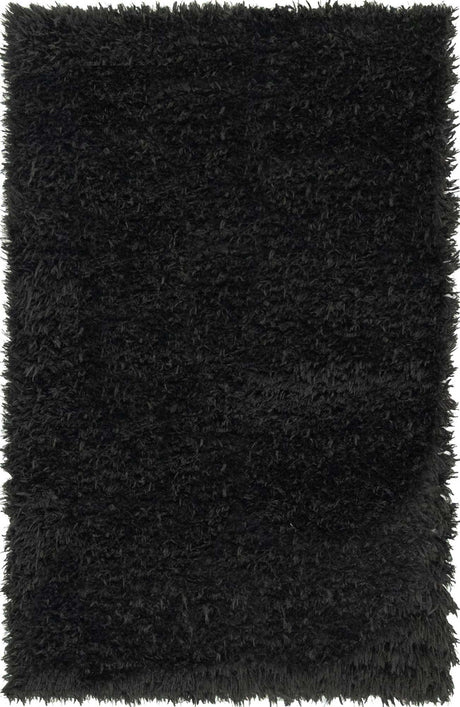 Onyx Black 3' 3 x 5' 3 Infinity Shag Rectangle Area Rug Thick Soft Touch Fluffy & Plush Shaggy Pile 100% Polypropylene With Jute Backing Solid Color Minimalist Carpet for Sale at Rug Engine