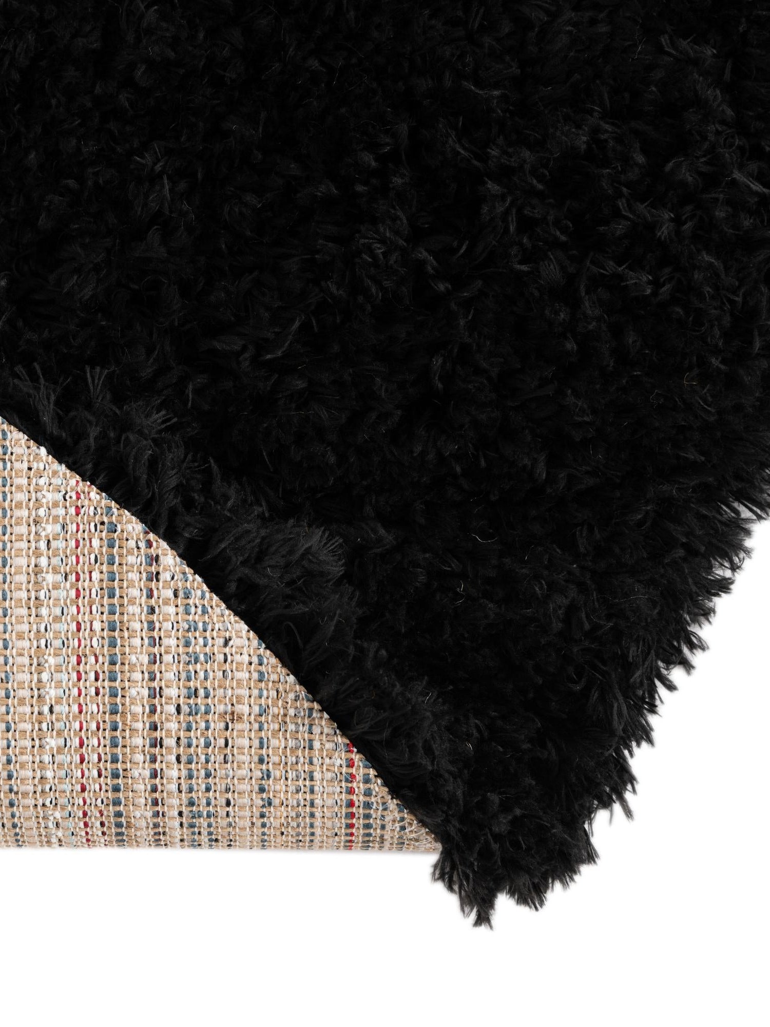 Onyx Black 3' 3 x 3' 3 Infinity Shag Round Area Rug Thick Soft Touch Fluffy & Plush Shaggy Pile 100% Polypropylene With Jute Backing Solid Color Minimalist Carpet for Sale at Rug Engine