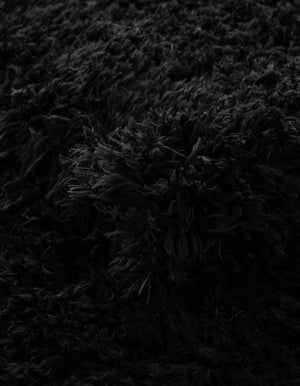Onyx Black 2' x 6' 5 Infinity Shag Runner Area Rug Thick Soft Touch Fluffy & Plush Shaggy Pile 100% Polypropylene With Jute Backing Solid Color Minimalist Carpet for Sale at Rug Engine