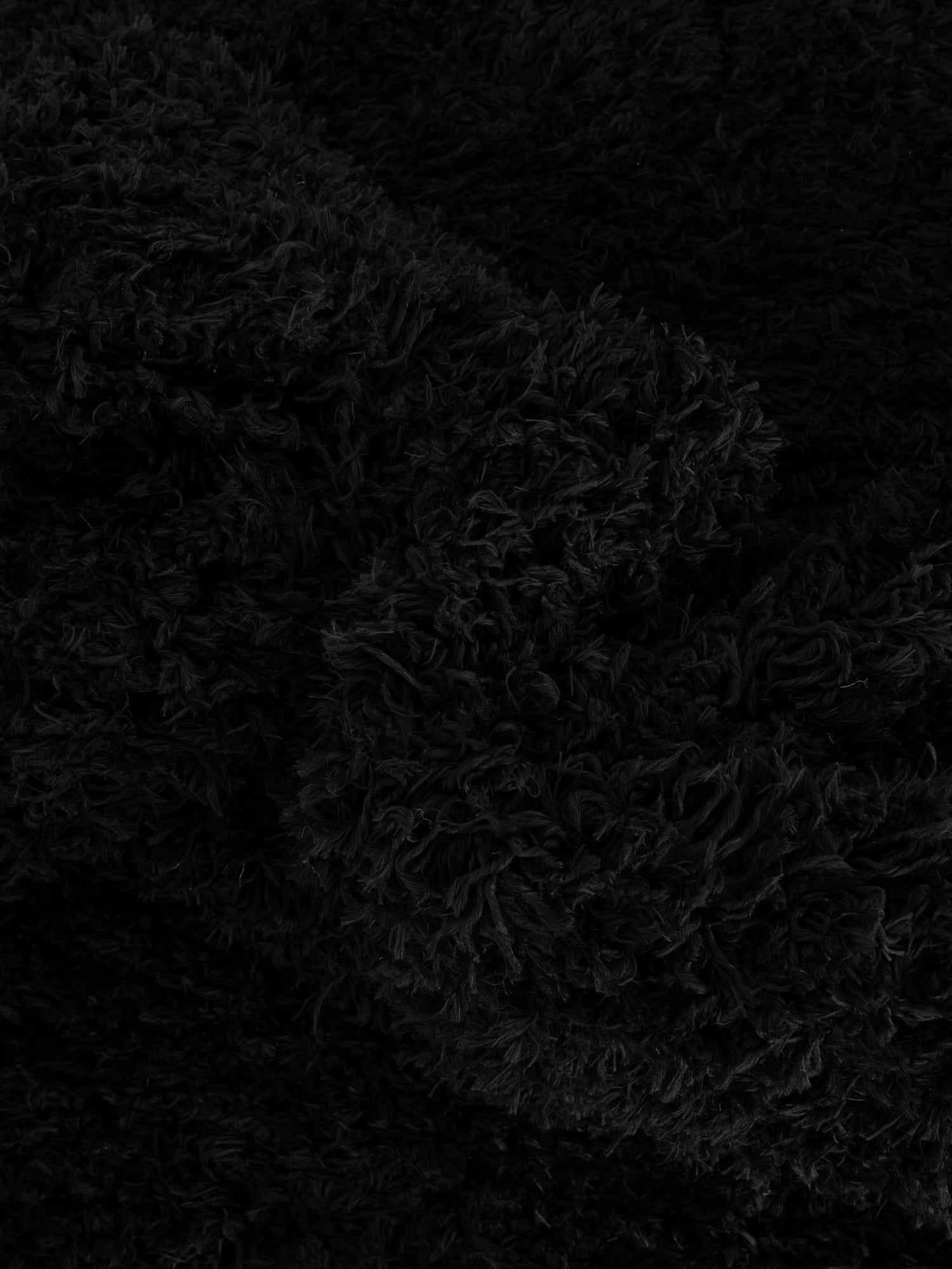 Onyx Black 2' x 6' 5 Infinity Shag Runner Area Rug Thick Soft Touch Fluffy & Plush Shaggy Pile 100% Polypropylene With Jute Backing Solid Color Minimalist Carpet for Sale at Rug Engine