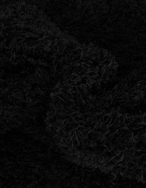 Onyx Black 2' x 6' 5 Infinity Shag Runner Area Rug Thick Soft Touch Fluffy & Plush Shaggy Pile 100% Polypropylene With Jute Backing Solid Color Minimalist Carpet for Sale at Rug Engine