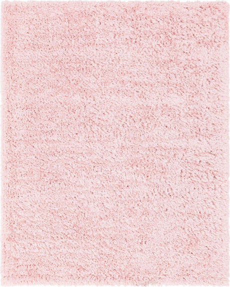 Pink Lace 8' x 10' Infinity Shag Rectangle Area Rug Thick Soft Touch Fluffy & Plush Shaggy Pile 100% Polypropylene With Jute Backing Solid Color Minimalist Carpet for Sale at Rug Engine