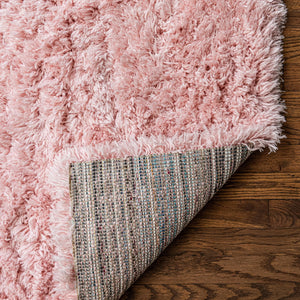 Pink Lace 4' 1 x 6' 1 Infinity Shag Rectangle Area Rug Thick Soft Touch Fluffy & Plush Shaggy Pile 100% Polypropylene With Jute Backing Solid Color Minimalist Carpet for Sale at Rug Engine