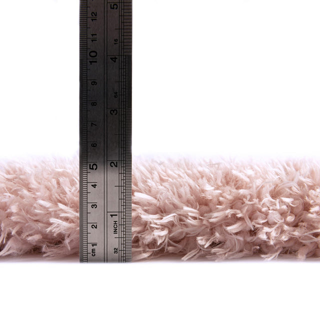 Pink Lace 4' 1 x 6' 1 Infinity Shag Rectangle Area Rug Thick Soft Touch Fluffy & Plush Shaggy Pile 100% Polypropylene With Jute Backing Solid Color Minimalist Carpet for Sale at Rug Engine