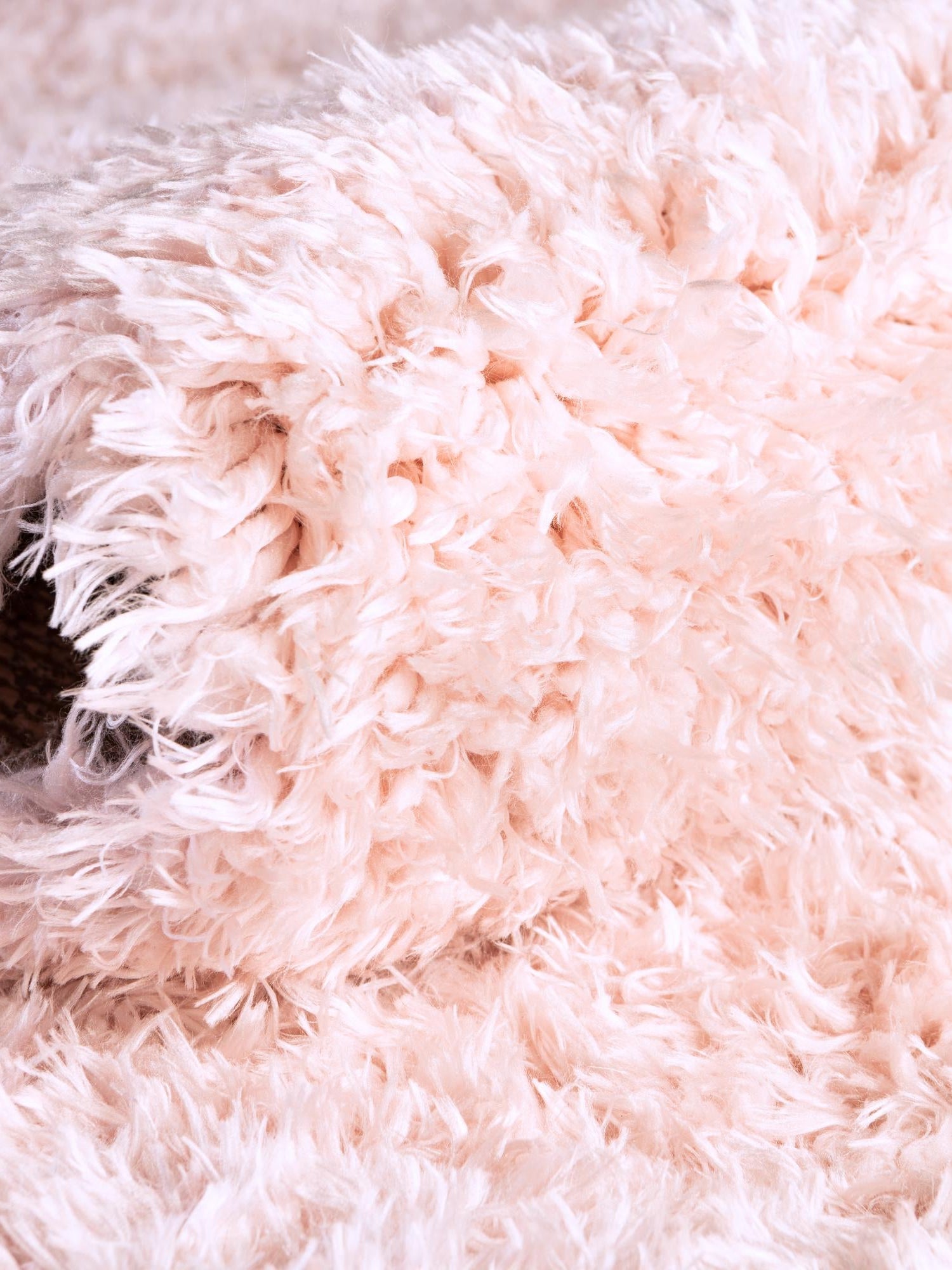 Pink Lace 9' x 12' Infinity Shag Rectangle Area Rug Thick Soft Touch Fluffy & Plush Shaggy Pile 100% Polypropylene With Jute Backing Solid Color Minimalist Carpet for Sale at Rug Engine