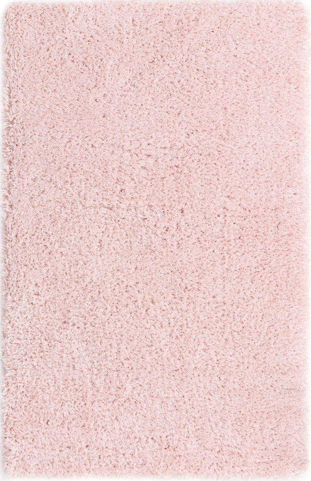 Pink Lace 5' 1 x 8' Infinity Shag Rectangle Area Rug Thick Soft Touch Fluffy & Plush Shaggy Pile 100% Polypropylene With Jute Backing Solid Color Minimalist Carpet for Sale at Rug Engine