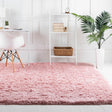 Pink Lace 8' x 8' Infinity Shag Square Area Rug Thick Soft Touch Fluffy & Plush Shaggy Pile 100% Polypropylene With Jute Backing Solid Color Minimalist Carpet for Sale at Rug Engine