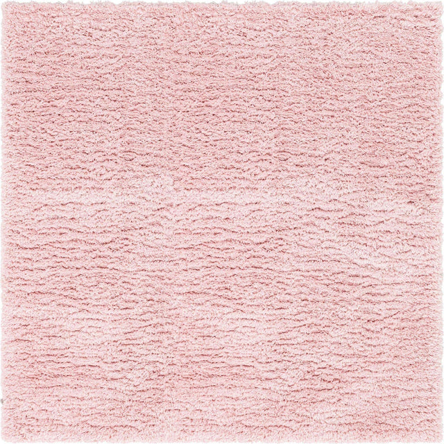 Pink Lace 8' x 8' Infinity Shag Square Area Rug Thick Soft Touch Fluffy & Plush Shaggy Pile 100% Polypropylene With Jute Backing Solid Color Minimalist Carpet for Sale at Rug Engine