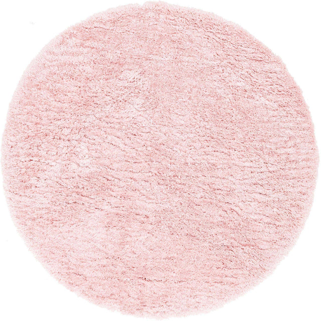Pink Lace 8' x 8' Infinity Shag Round Area Rug Thick Soft Touch Fluffy & Plush Shaggy Pile 100% Polypropylene With Jute Backing Solid Color Minimalist Carpet for Sale at Rug Engine