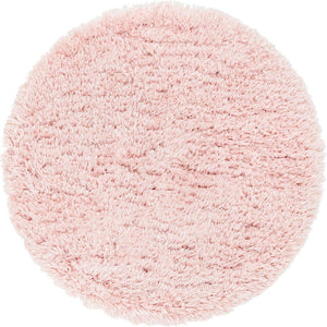 Pink Lace 3' 3 x 3' 3 Infinity Shag Round Area Rug Thick Soft Touch Fluffy & Plush Shaggy Pile 100% Polypropylene With Jute Backing Solid Color Minimalist Carpet for Sale at Rug Engine
