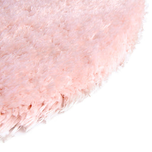 Pink Lace 6' 1 x 6' 1 Infinity Shag Round Area Rug Thick Soft Touch Fluffy & Plush Shaggy Pile 100% Polypropylene With Jute Backing Solid Color Minimalist Carpet for Sale at Rug Engine