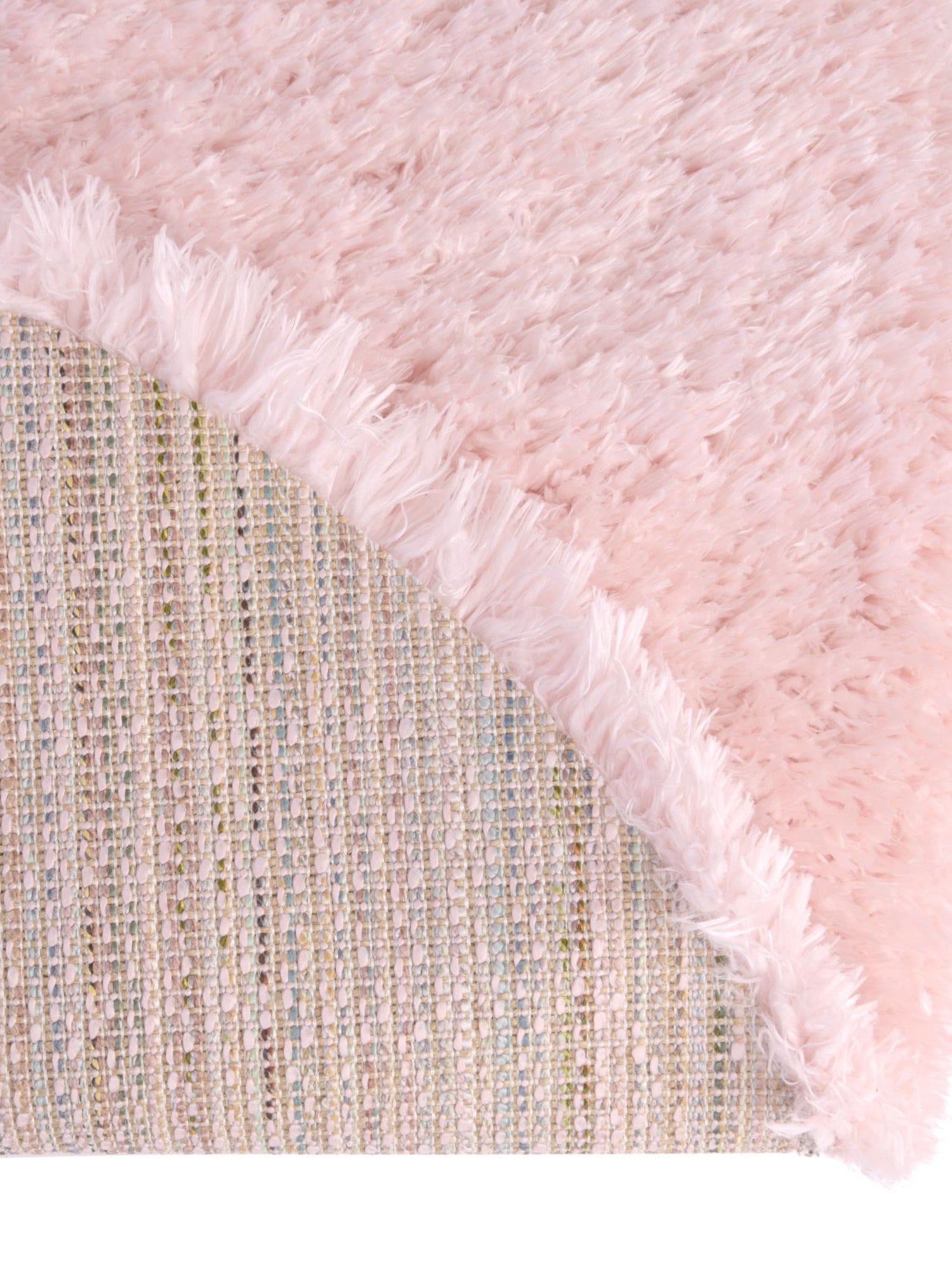Pink Lace 4' 1 x 4' 1 Infinity Shag Round Area Rug Thick Soft Touch Fluffy & Plush Shaggy Pile 100% Polypropylene With Jute Backing Solid Color Minimalist Carpet for Sale at Rug Engine