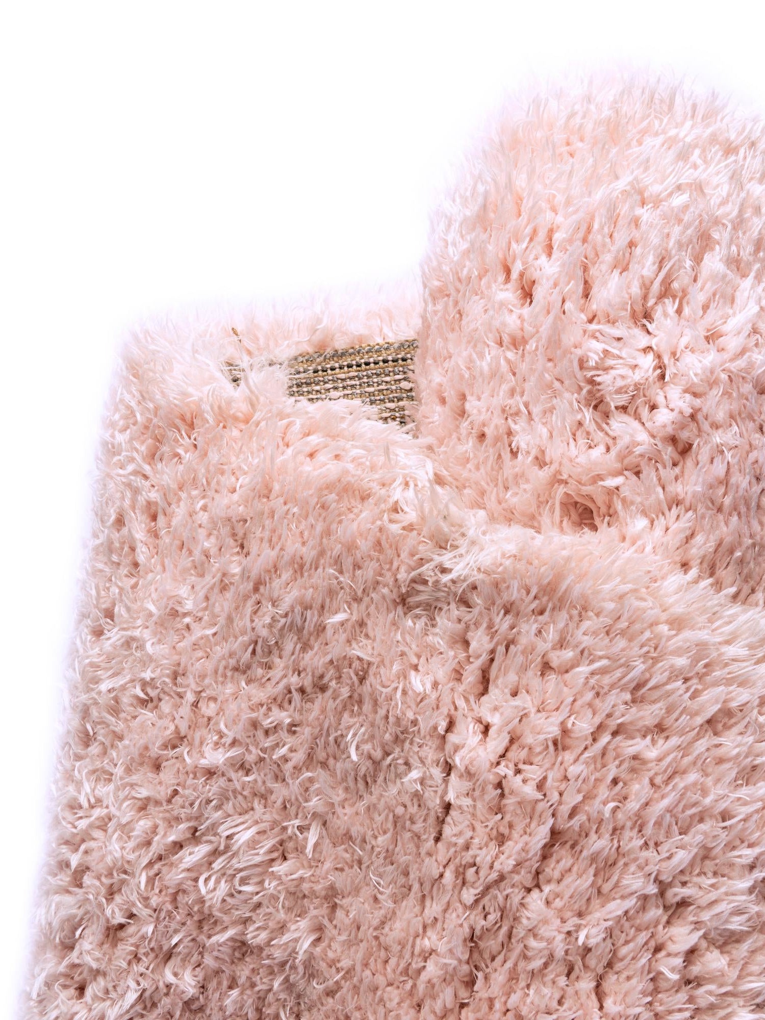 Pink Lace 6' 1 x 6' 1 Infinity Shag Round Area Rug Thick Soft Touch Fluffy & Plush Shaggy Pile 100% Polypropylene With Jute Backing Solid Color Minimalist Carpet for Sale at Rug Engine