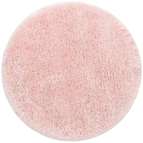Pink Lace 4' 1 x 4' 1 Infinity Shag Round Area Rug Thick Soft Touch Fluffy & Plush Shaggy Pile 100% Polypropylene With Jute Backing Solid Color Minimalist Carpet for Sale at Rug Engine