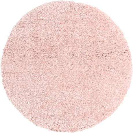 Pink Lace 6' 1 x 6' 1 Infinity Shag Round Area Rug Thick Soft Touch Fluffy & Plush Shaggy Pile 100% Polypropylene With Jute Backing Solid Color Minimalist Carpet for Sale at Rug Engine