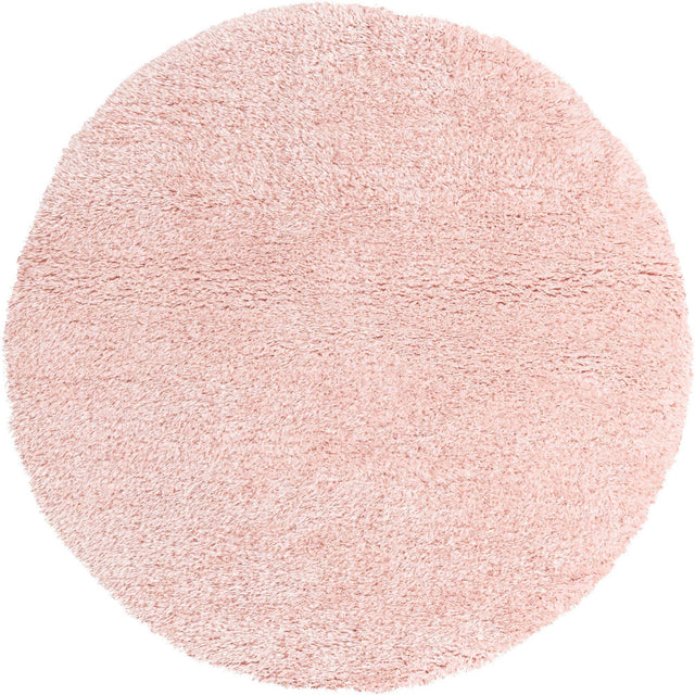 Pink Lace 6' 1 x 6' 1 Infinity Shag Round Area Rug Thick Soft Touch Fluffy & Plush Shaggy Pile 100% Polypropylene With Jute Backing Solid Color Minimalist Carpet for Sale at Rug Engine