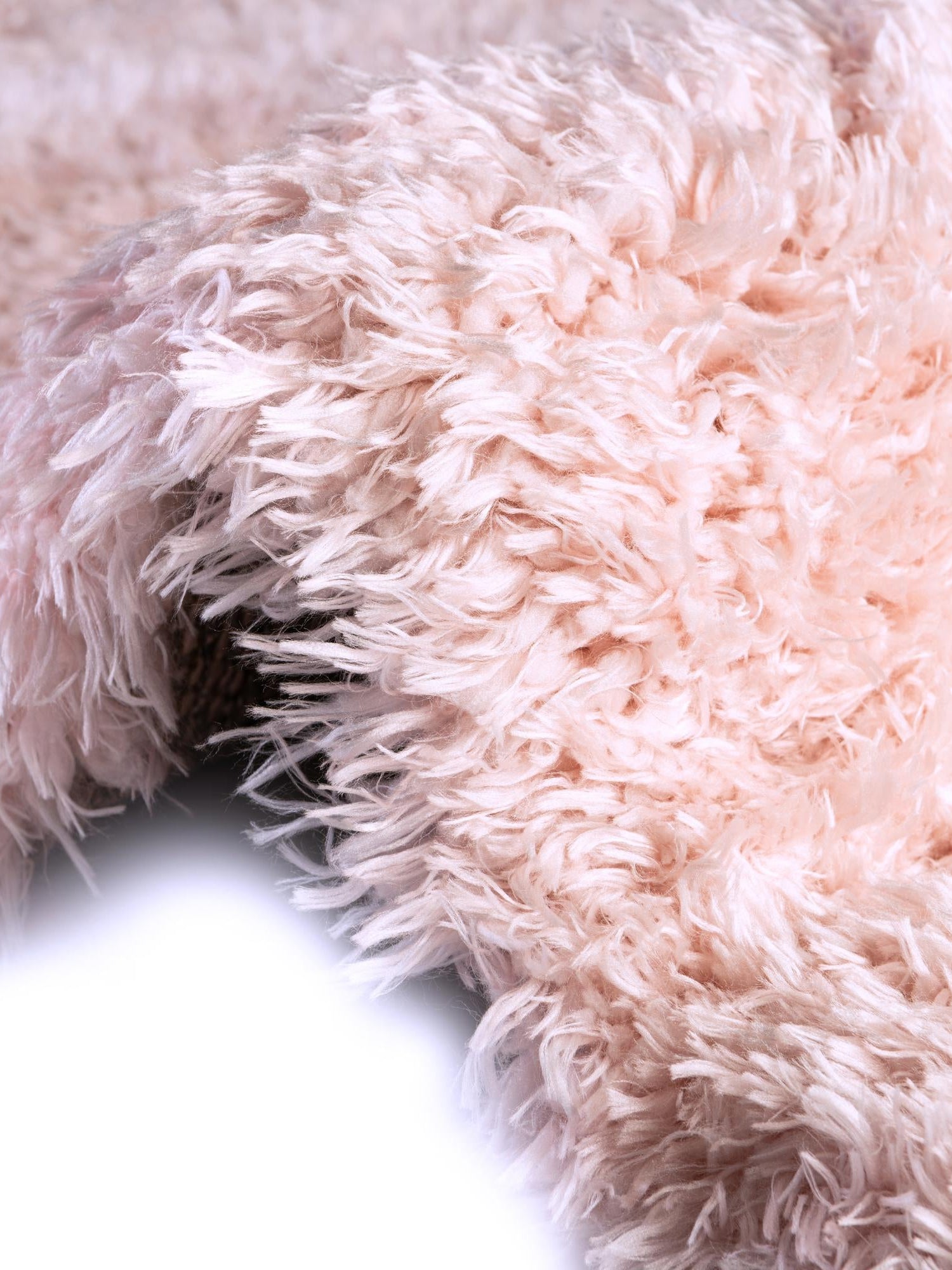 Pink Lace 2' 7 x 10' Infinity Shag Runner Area Rug Thick Soft Touch Fluffy & Plush Shaggy Pile 100% Polypropylene With Jute Backing Solid Color Minimalist Carpet for Sale at Rug Engine